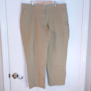 Talbots Khaki Cropped Pants Career Casual Chinos Women's Sz P (36"x26") #6160